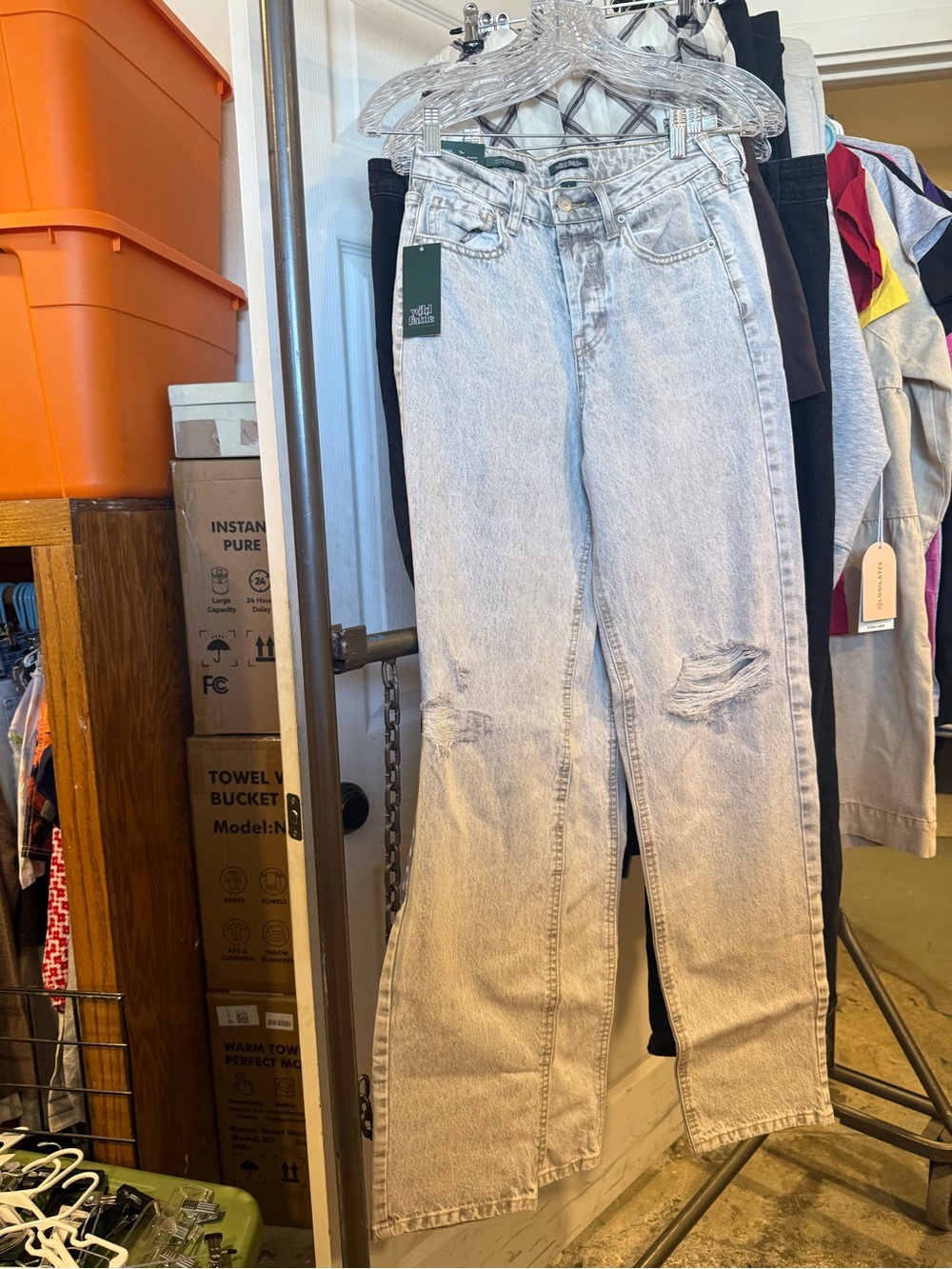 wild fable Light Blue Straight Leg Distressed Jeans